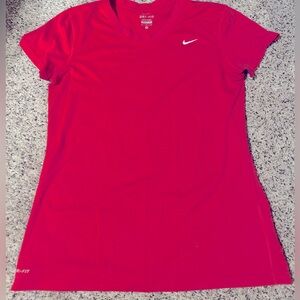 Nike Dry Fit Short Sleeve Shirt - Pink color